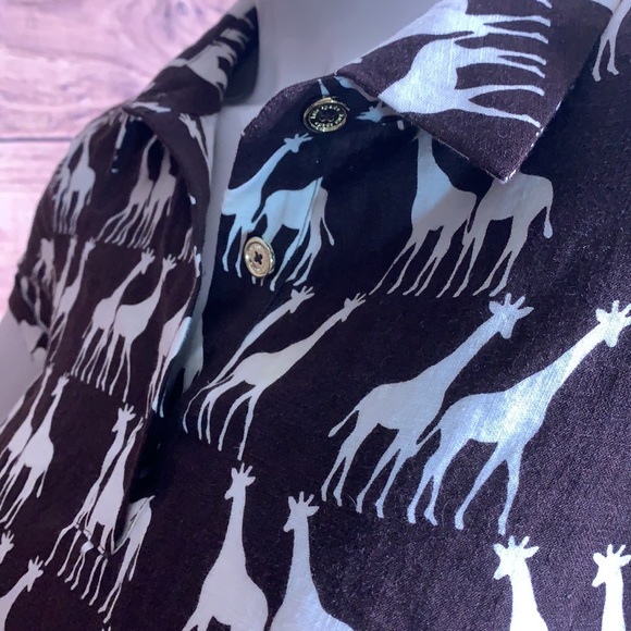—-S0LD on MERC—-KATE SPADE GIRAFFES PATTERN LOOSE FIT SHORT SHIRT TOP DRESS - Picture 12 of 16